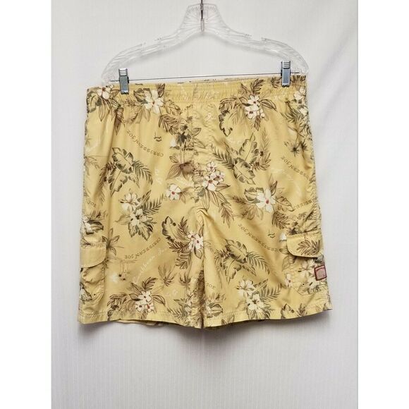 Caribbean Joe Swim Shorts Multicolor Yellow Size XL - Picture 3 of 6